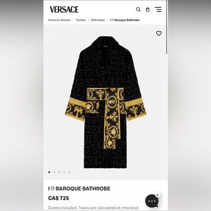 Black Versace robe men’s XL
